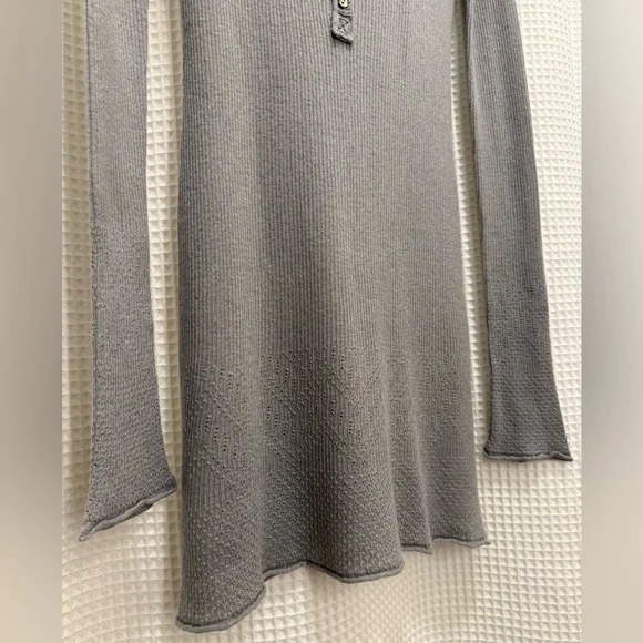 Free People Ribbed Scoop Neck Mini Dress - Silk & Cashmere - Picture 5 of 12